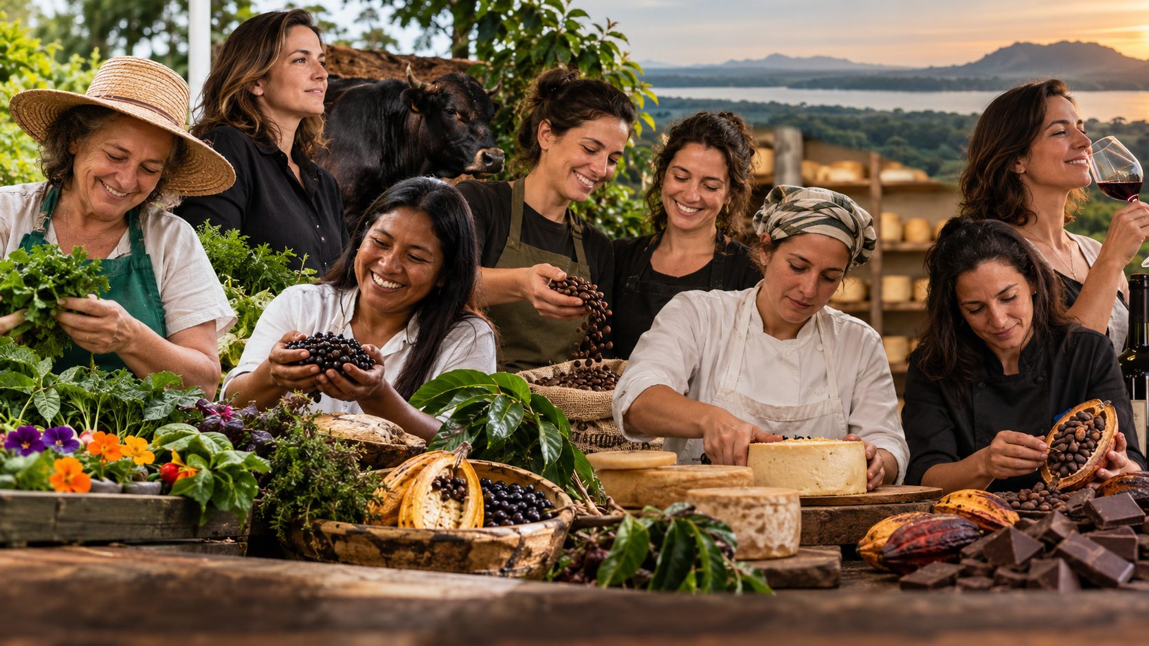 Mulheres por trás dos ingredientes que chegam à mesa