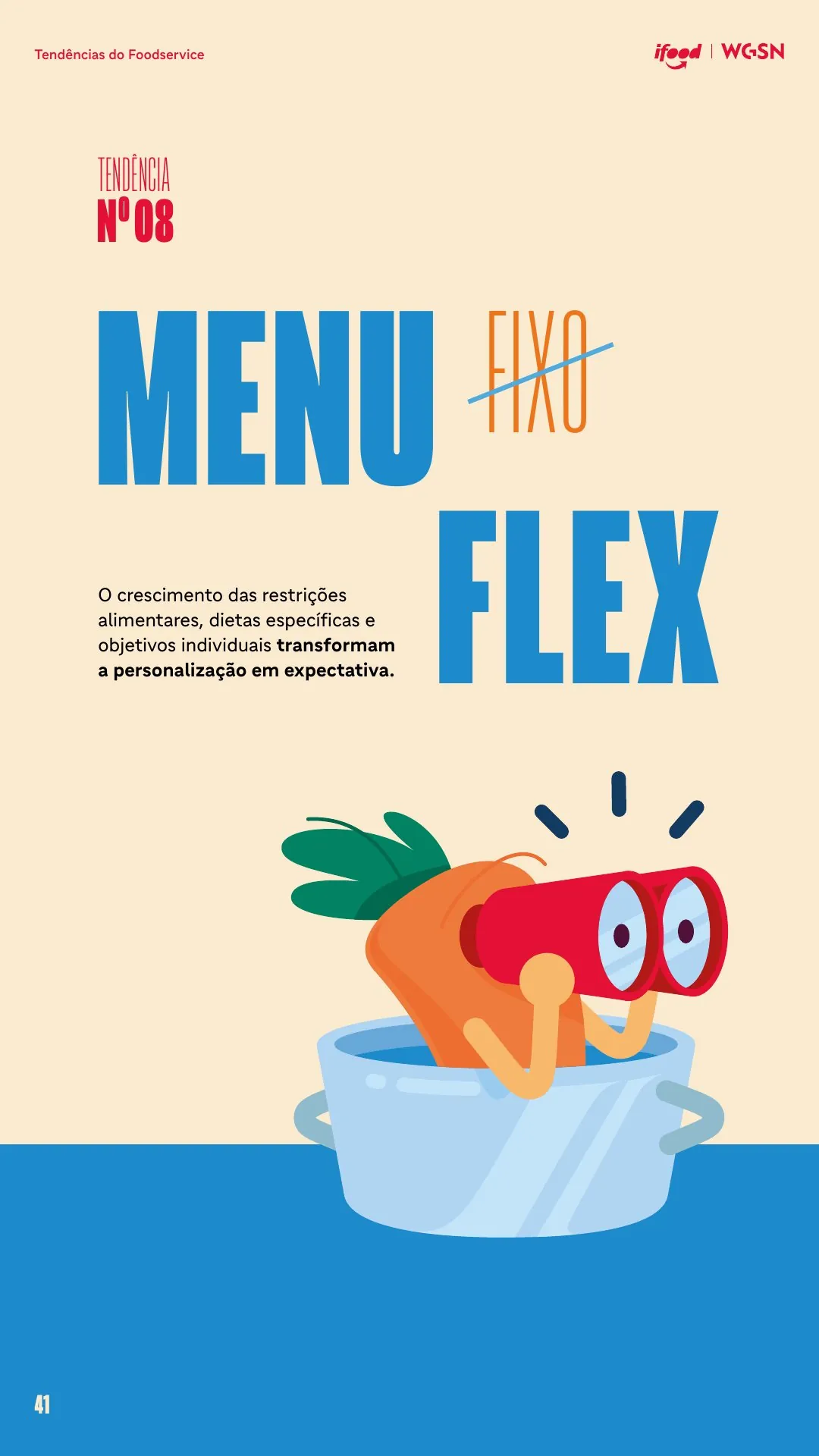 Tendência 8: menu fixo flex e cardápio personalizável
